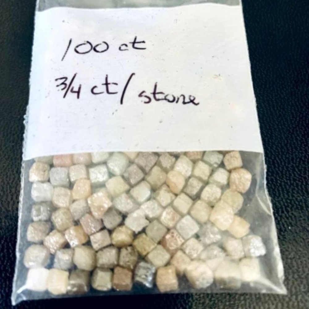 100 cts!!! .. Natural Diamond Crystal Cubes!!